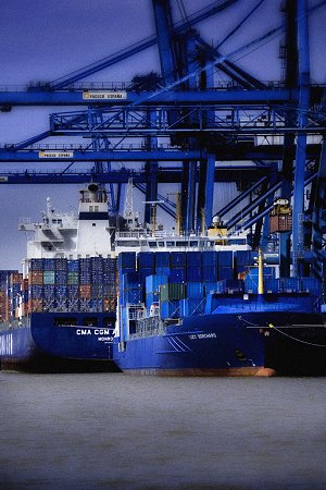 Container ships at Tilbury
